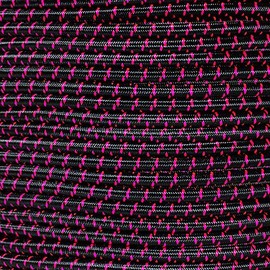 West Coast Paracord Bungee Elastic Nylon Shock Cord (3/16 Inch x 50 Feet, Black with Neon Pink X)