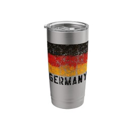 German Flag Of Germany Distressed Abstract Deutschland Stainless Steel Insulated Tumbler