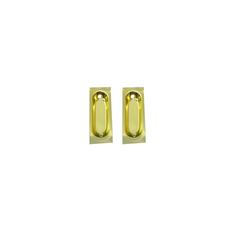 QCAA Solid Brass Rectangular Flush Pull, 3" 1x1/8 x 3/8",