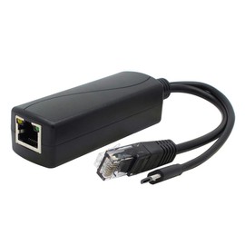 ANVISION Gigabit PoE Splitter, 48V to 5V 2.4A Micro USB Ethernet Adapter, Compatible with Raspberry Pi 3B+, IP Camera and More