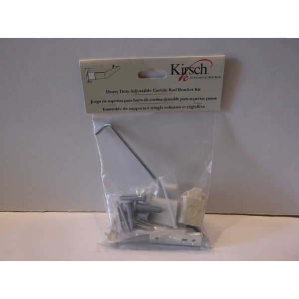 Kirsch Heavy Duty Adjustable Curtain Rod Bracket Kit