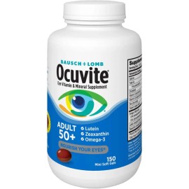 150gels Vitaminas Lutein Om3 Zeax /p Ojos Ocuvite Adulto 50+ Sabor Sin Sabor