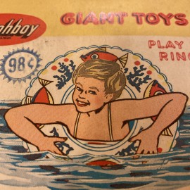 Doughboy Vintage Water Play Ring Inflatable Swimming Pool Float Toy 20” NEW w/ Box 1950's