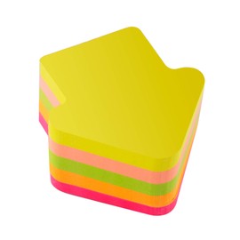 D.RECT Sticky Notes, 1 Pad of 400 Neon Color Arrow Shaped Sheets