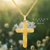 Boston Bay Diamonds Men's Cross Pendant Necklace in Yellow Ion-Plated
