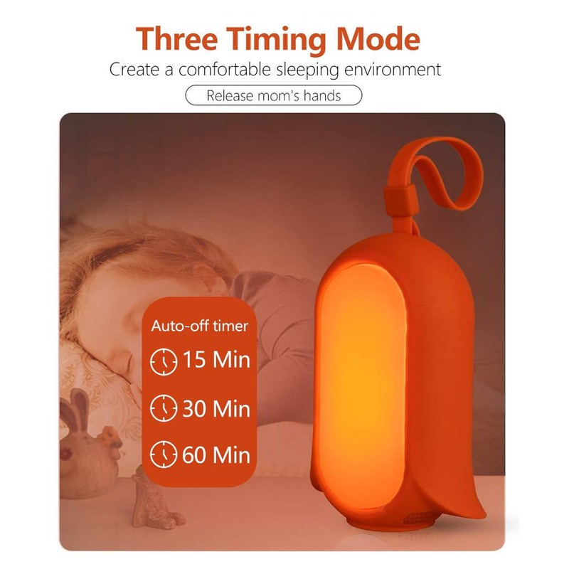 Baby Soother Sound Light Machine Voice Control Eye Caring Warm