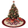 MEMOVAN Christmas Tree Skirt, 36 inch Red Black Buffalo Check
