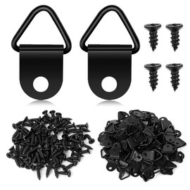 Pack of 40 Picture Hangers Picture Hooks Picture Frame Hooks Triangle Hooks Picture Frame Hanging Hooks with Screws for Hanging Picture Frames Paintings Artworks (Black)