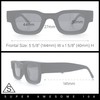Small Thick Beveled Horn Rim Rectangle Plastic Mod Fashion Sunglasses