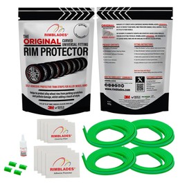 Rimblades Original Green Alloy Wheel Protectors - DIY | 9 Colours Available | Universal Fit for All Wheels | Durable Rim Guards | Car Wheel Scratch Protection | Rim Protection