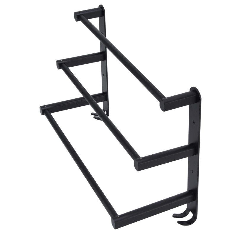 3 Tiers Bath Towel Bar Wall Mounted Bathroom Towel Hanger