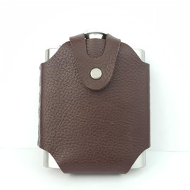 Flask With Leather Belt Holder (Brown)