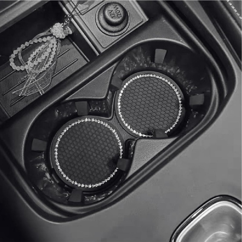 BHIPKOT Car Cup Coasters - Universal Cup Holder Inserts -