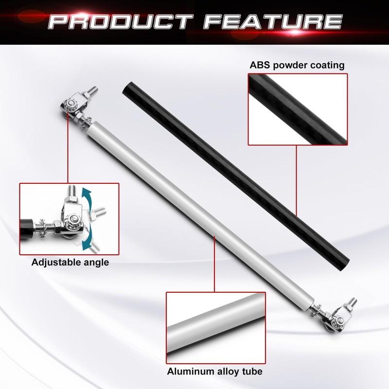 x xotic tech 2pc Adjustable 6"-9" Front Bumper Lip Splitter