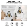 PDDCWAY 2 Pieces Black White Buffalo Plaid Hanging Kitchen Hand
