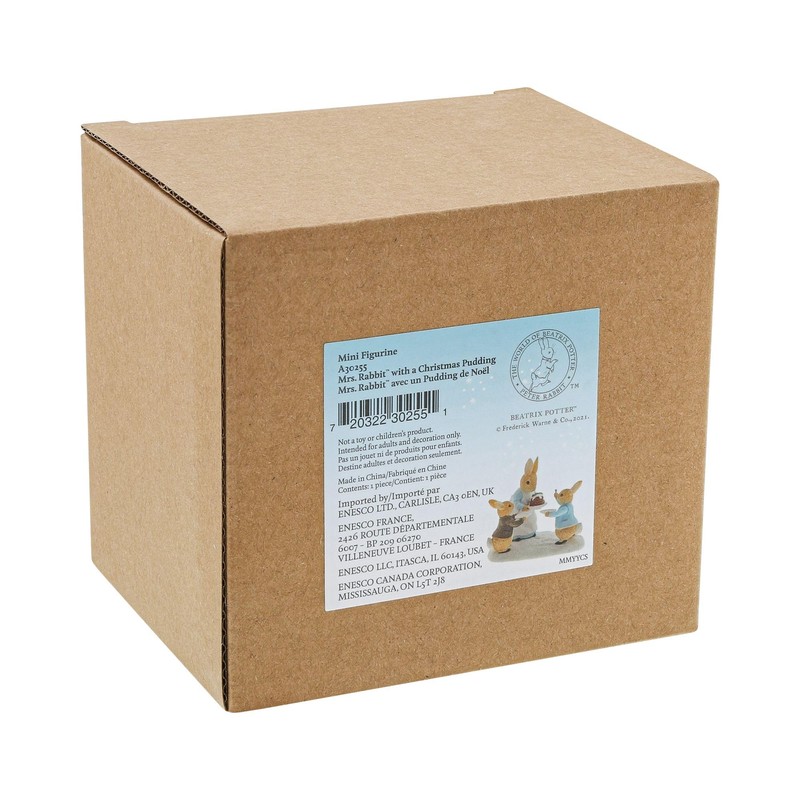 Beatrix Potter Mrs. Rabbit with Christmas Pudding