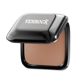 Venrock Soft Velvet Pressed Powder Long-lasting oil control,Natural lightweight finish,Gentle and non-irritating Brightens skin tone Quick touch-ups,Blurs pores,Concealing (03#Brown, 0.23 oz)