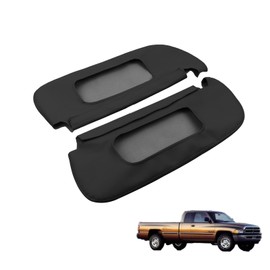 Prefer Warehouse Sun Visor Cover Compatible with 1994-2001 Dodge RAM Visor, Left and Right Side, (Leather Part Only), Leather Cover, car Sun Visor Replacement Cover, Waterproof, (Black)