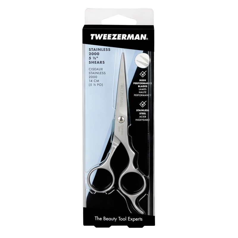 Tweezerman Stainless 2000 Styling Shears, 5.5 - Hair Scissors for