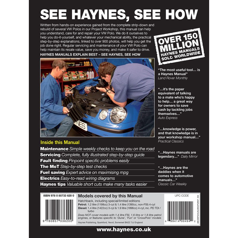 VW Polo Petrol & Diesel (02 - Sept 09) Haynes