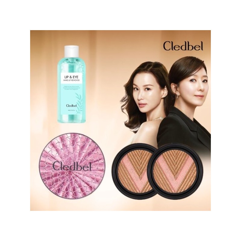 1 Cledbel Glow Power Lift V Cushion + 2 Refills