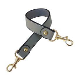 Bag Handle, 43 cm PU Leather Handbag Handles, Women's Bag Handle, Shoulder Strap, DIY Shoulder Strap, Carry Handles with Carabiner Hook, Replacement Belt for Small Handbag, Bag Accessories, gray