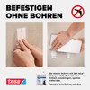 tesa Baboo Bathroom Organiser M with Bamboo Lid, Matt White