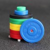 Mini Barbell Color Bumper Plates - Weight: 2.5lbs, Pairs: 2