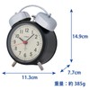 Casio TQ-720J-1CJF Alarm Clock, Atomic Clock, Black, Analog Bell, Twin