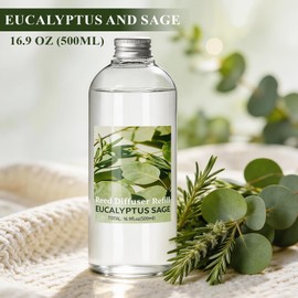 STRN Reed Diffuser Refill, Eucalyptus & Sage Scent Summer Diffuser 500ml