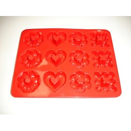 12 Cup Multi Design Premium Silicone Mini Muffin Pan