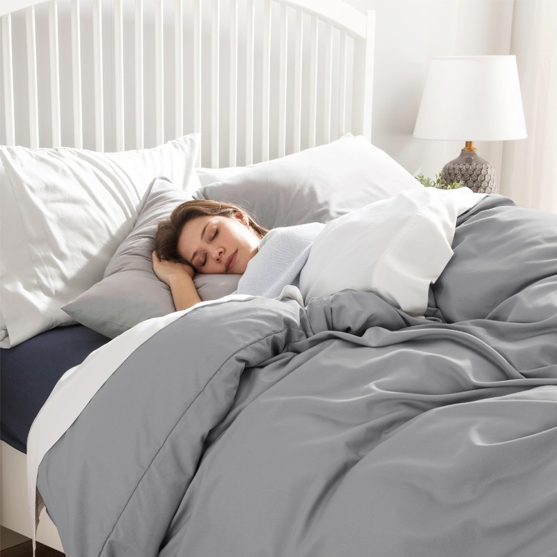 Bedsure Bed Linen 135 x 200 cm, 2-Piece Grey Bed