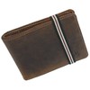 VISCONTI Leather Wallet with Elastic Closure RFID Blocking and Tap