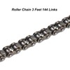 sourcing map #25H/ DIN/ISO 04CH Roller Chain 3 Feet 1/4"