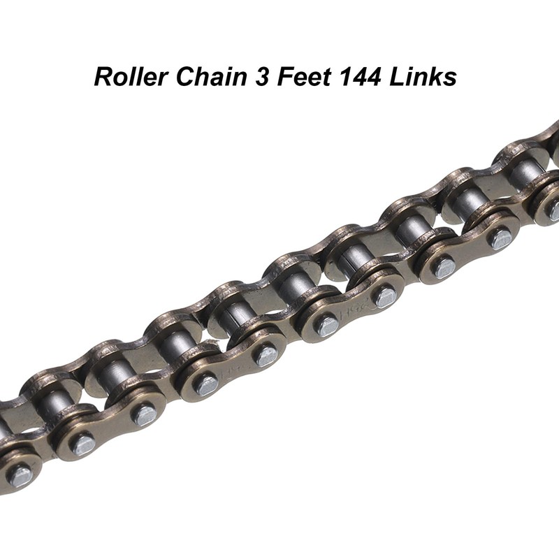 sourcing map #25H/ DIN/ISO 04CH Roller Chain 3 Feet 1/4"