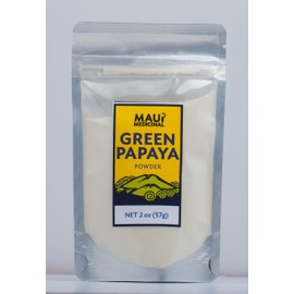 Maui Medicinal Herbs Green Papaya Fruit Powder 2oz Zip-Pouch