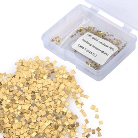 AIEX Gold-Plated Alloy Solder, 1x1mm 0.5 Gram (0.32DWT) about 200pcs Gold-Plated Alloy Ultra Tiny Easy Solder for Jewelry Repair Electronic Welding(M Size)