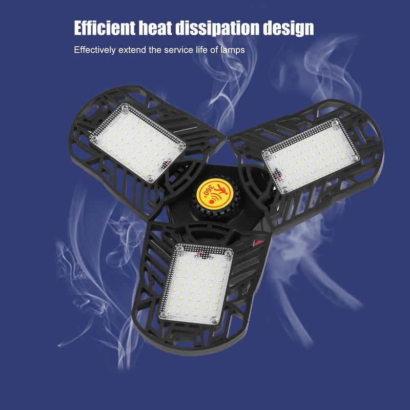 E27/E26/B22 LED Folding Garage Light 60W Radar Light Sensation Deformable