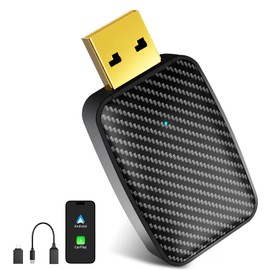 2 in 1 Wireless Carplay Adapter, Convert Factory Wired to Wireless Carplay Dongle/Android Auto Adapter, Plug & Play Bluetooth Magic Link Carplay Fast Connection for iOS 10+ / Android 10+ / Cars 2017+