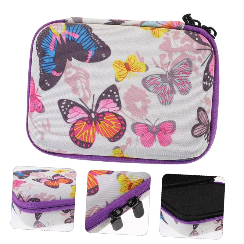 Operitacx 15Grid Camera Case Cute Portable Carrying Bag with Zipper