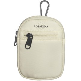 Posadina Minimalist Wallet, Water Resistant Zip Pouch with Carabiner for Earbuds, Cards, Cash, Keys & Daily Essentials