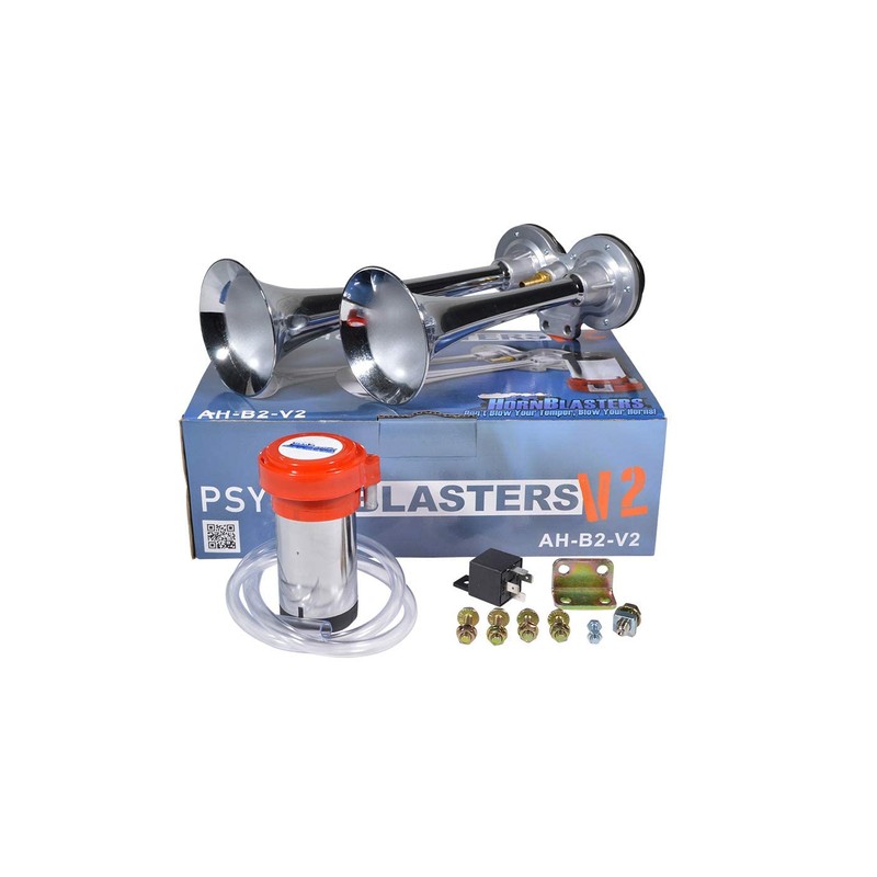 HornBlasters PsychoBlasters V2 Electric Air Horn with Self Driven Compressor