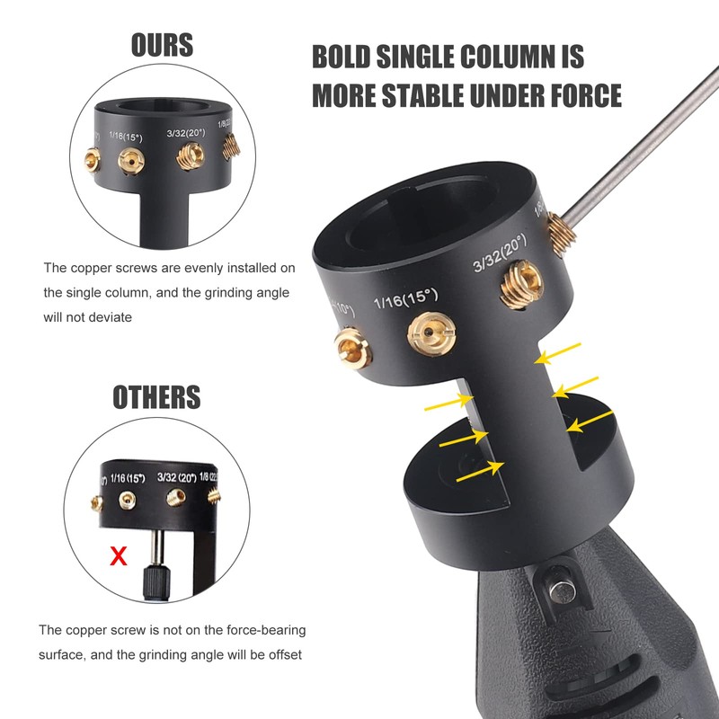 3mirrors ALUMINUM Tungsten Electrode Sharpener Grinder,TIG Welding Rotary Tool 4