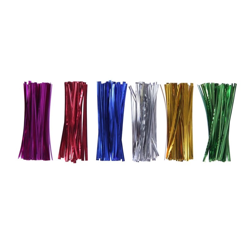 200 Treat Bags with 200 4" Twist Ties 6 Mix