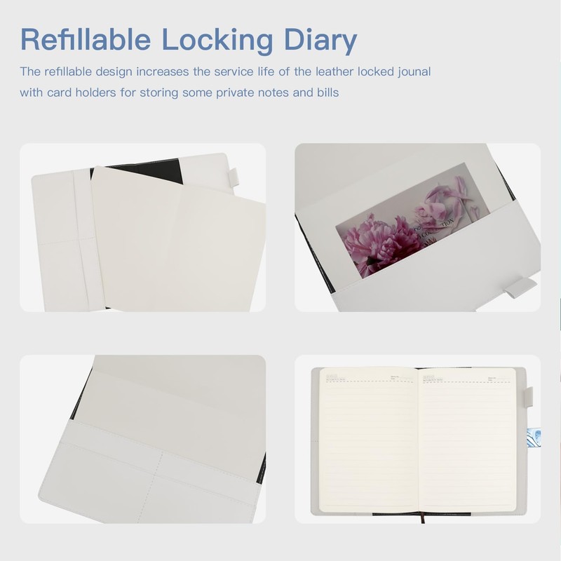Dzhzal Diary with Lock for Girls Boys and Women Lockable