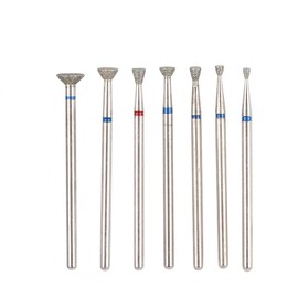 CYTGOUPER 7Pcs Cone Drill Bits for Nails, Multi-Purpose Inverted Cone Cuticle Clean Nail Drill Bit, Nail Polish Grinding Head for Nails, Glass, Plastic, Metal, Stone, Tile (NO.03)