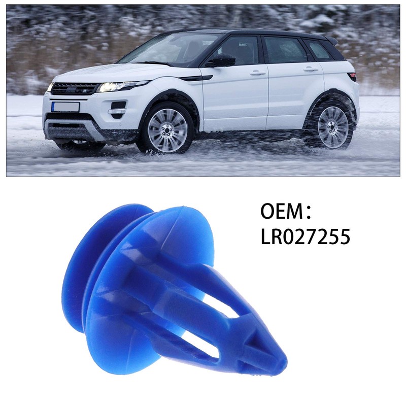 YINETTECH 50 x Car Trim Clips LR027255 Blue Plastic Front