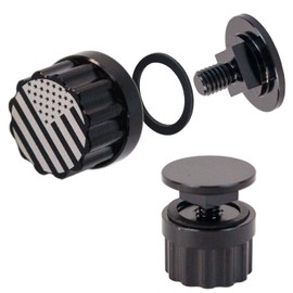 Black Welding Hood Pipeliner Helmet Fasteners, 1Pair Aluminum USA Flag Pattern Helmet Pipeliner Headgear Replacement Parts Accessories Screws Flip Hood, Anti-Rust, Non-Slip