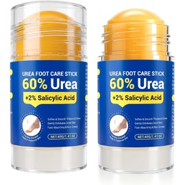 Pack de 2 - Crema para Pies con Urea 60, Crema para Pies Resecos y Agrietados, Bálsamo en Barra para Talón Grueso y Callos, 40g x 2