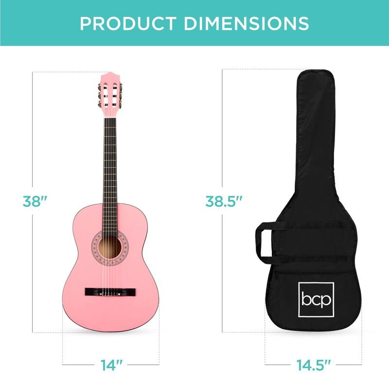 Best Choice Products 38in Beginner Acoustic Guitar Starter Kit w/